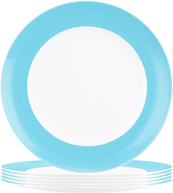 Seltmann Weiden Frühstücksteller Liberty Pure Colors Blau aus Steinzeug, 6er Set, Durchmesser: 22,5 cm - Bild 1