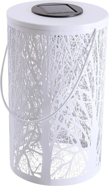 Näve LED-Solarleuchte aus Metall und Kunststoff in Weiß, Höhe: 20 cm - Bild 1