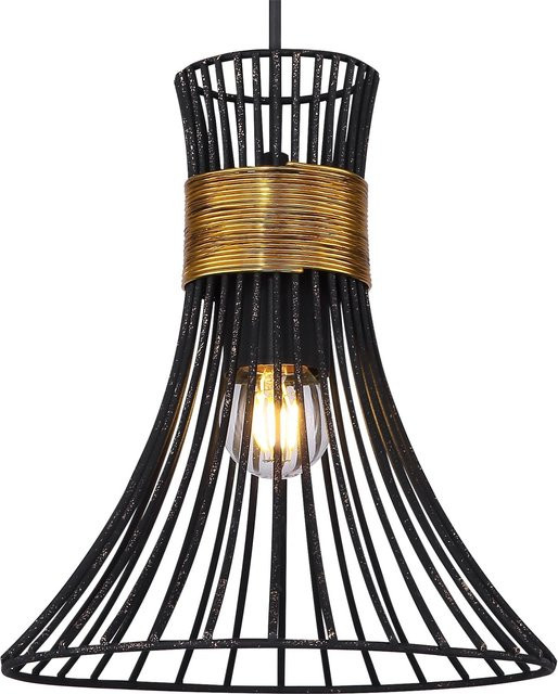 Globo Lighting Pendelleuchte Purra aus Metall in Schwarz und Goldfarben, Durchmesser: 22 cm - Bild 2