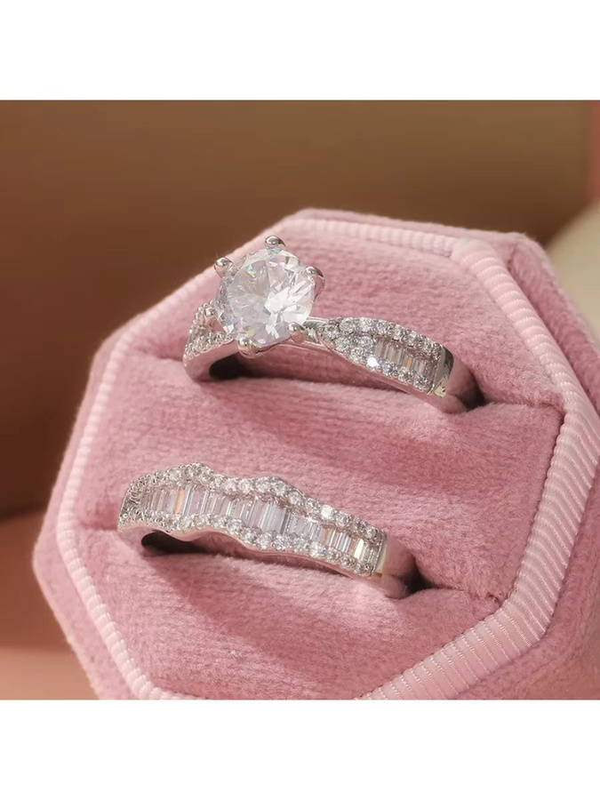 YoYo Ring-Set, 2-teilig, Zirkonia, Silberfarben, Damen - Bild 3