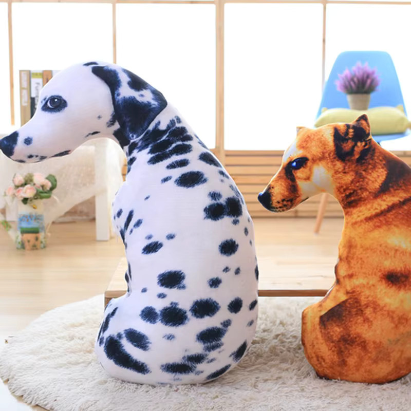 DOYOUDO 3D Hund Simulation Plüsch Spielzeug, Stofftier Kissen, 50 cm - Bild 3