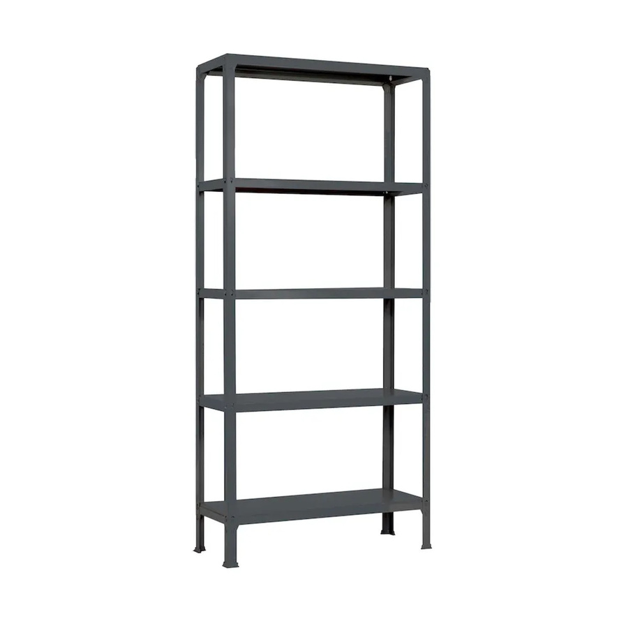 PROREGAL Wohnregal Living Koala aus Metall mit 5 Fachböden in Anthrazit, H x B x T: 180 x 80 x 30 cm - Bild 2