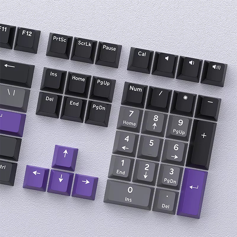 Letter Drive Double Shot PBT Keycaps für mechanische Gaming-Tastaturen mit MX-Schaltern, 126 Tasten, Multicolour - Bild 4