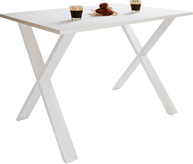 VCM Holzesstisch Xona U mit Eisenfußgestell, B/T/H: 110 x 80 x 76 cm - Bild 1