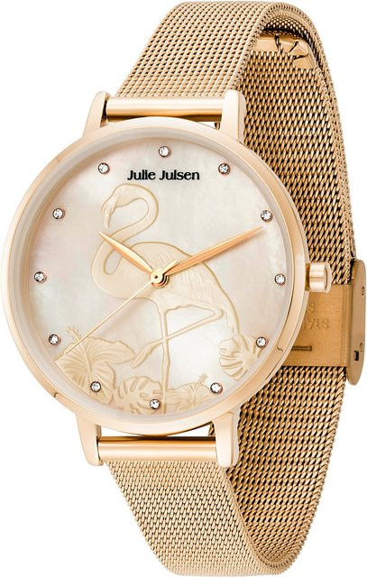 Julie Julsen Damenuhr Edelstahl, Roségold, Quarz, Milanaise - Bild 1