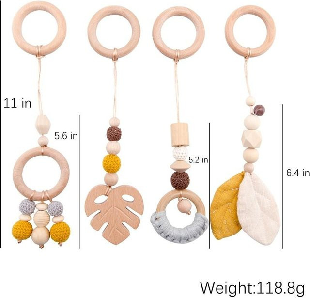 Binchi Spielbogen Holz Sensorisches Mobile Rassel, ab 4 Monate, 1-teiliges Set - Bild 1
