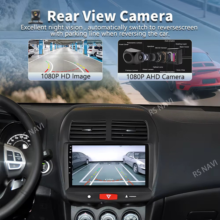 RSNAVI Android 16 Multimedia-Autoradio für Mitsubishi ASX 1 (2010 - 2016) mit 2K QLED Display, GPS, CarPlay und 4G in Schwarz - Bild 2
