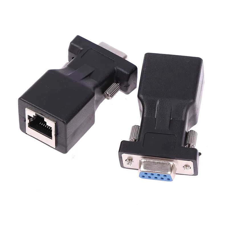 SAFENH COM-Port zu LAN Ethernet Adapter DB9 RS232 auf RJ45 in Schwarz - Bild 1