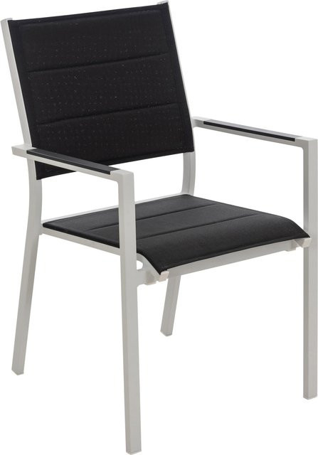 CLP Gartenstuhl Jones Lehnstuhl mit Textilene-Bezug und Aluminiumgestell in Schwarz - Bild 1
