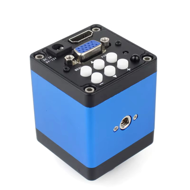 HIGH CLOUD Digitales Monokular-Mikroskop mit 1080P HDMI VGA Videoausgang, 130X Zoom und C-Mount Objektiv in Blau für PCB Löten und Reparaturarbeiten - Bild 2