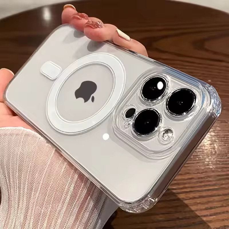 Transparente MagSafe kompatible Schutzhülle für iPhone 11 bis iPhone 17 Pro Max stoßfeste Wireless Charging Case - Bild 2
