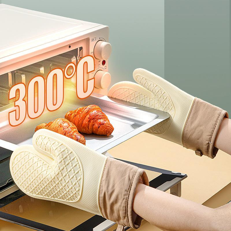 Hitzebeständige Ofenhandschuhe aus Silikon von Household supplies MH, rutschfest und ideal für Backofen oder Mikrowelle - Bild 2