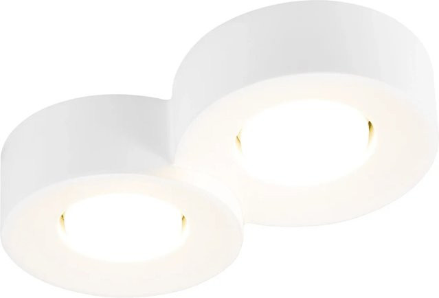 NETTLIFE Deckenleuchte aus Stein in Weiß, moderne LED-Aufbauleuchte für Wohnzimmer, Flur oder Büro, rund - Bild 1