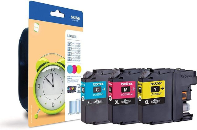 Brother LC125XL Rainbow Pack Tintenpatronen Multipack Multicolor (Gelb, Cyan, Magenta) für Inkjet-Drucker - Bild 2