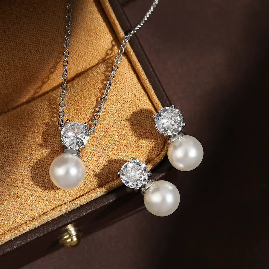 Zakol Schmuck-Set, Perle, Zirkonia, Damen - Bild 2