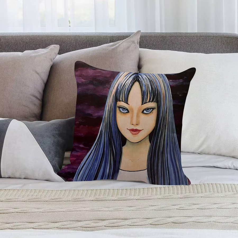 Beast Kingdom Junji Ito Tomie Retro Kissenbezug aus Plüsch, quadratisch, Multicolour, B/T/H: 30 x 30 x 30 cm - Bild 5