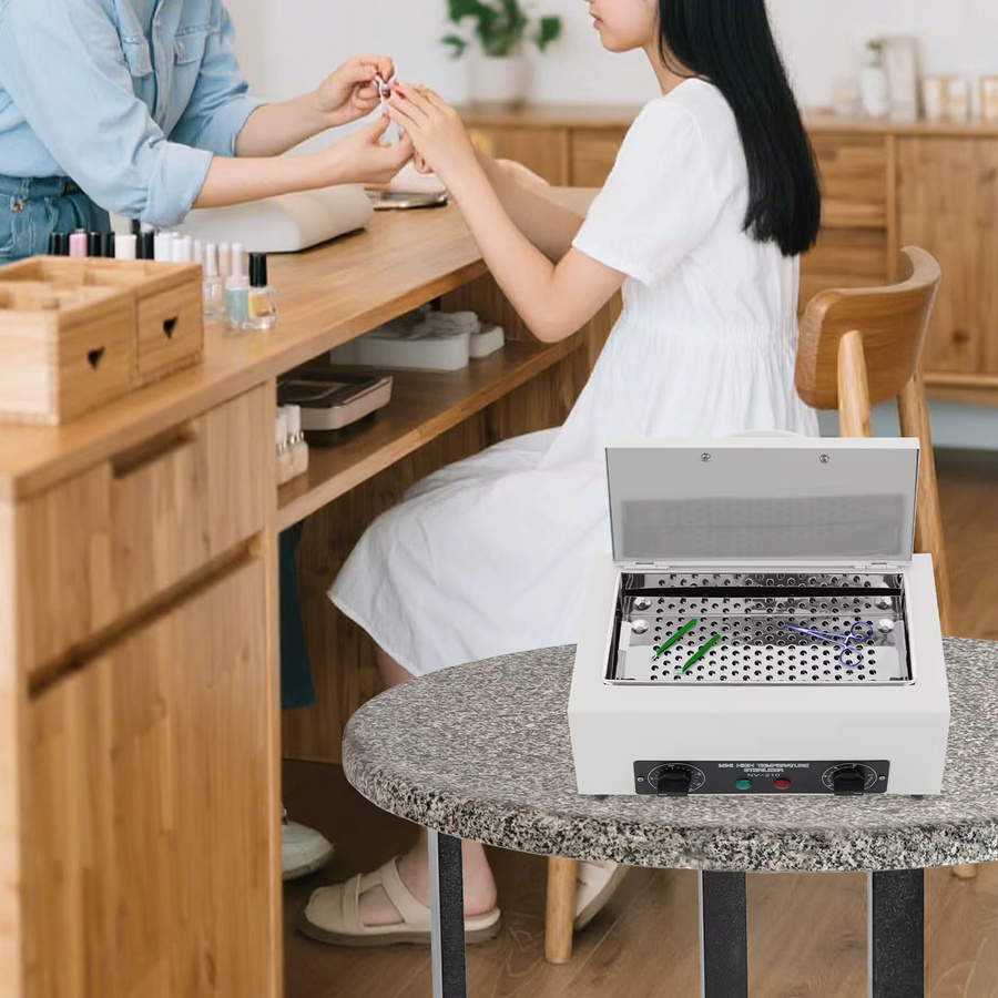 Sweetmile Nagelwerkzeug-Sterilisator, weiß, Metall und Kunststoff - Bild 3