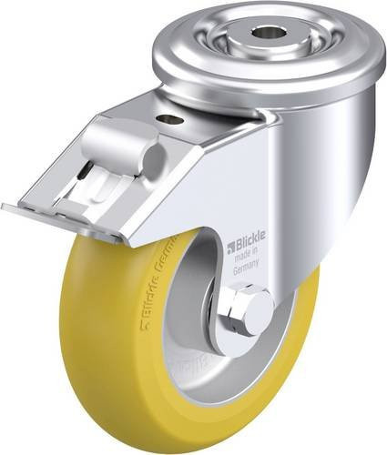 Blickle LKR-ALTH 125K-FI-CO Stahlblech-Lenkrolle in Silber, Rad-Durchmesser: 125 mm, Tragfähigkeit: 350 kg - Bild 1