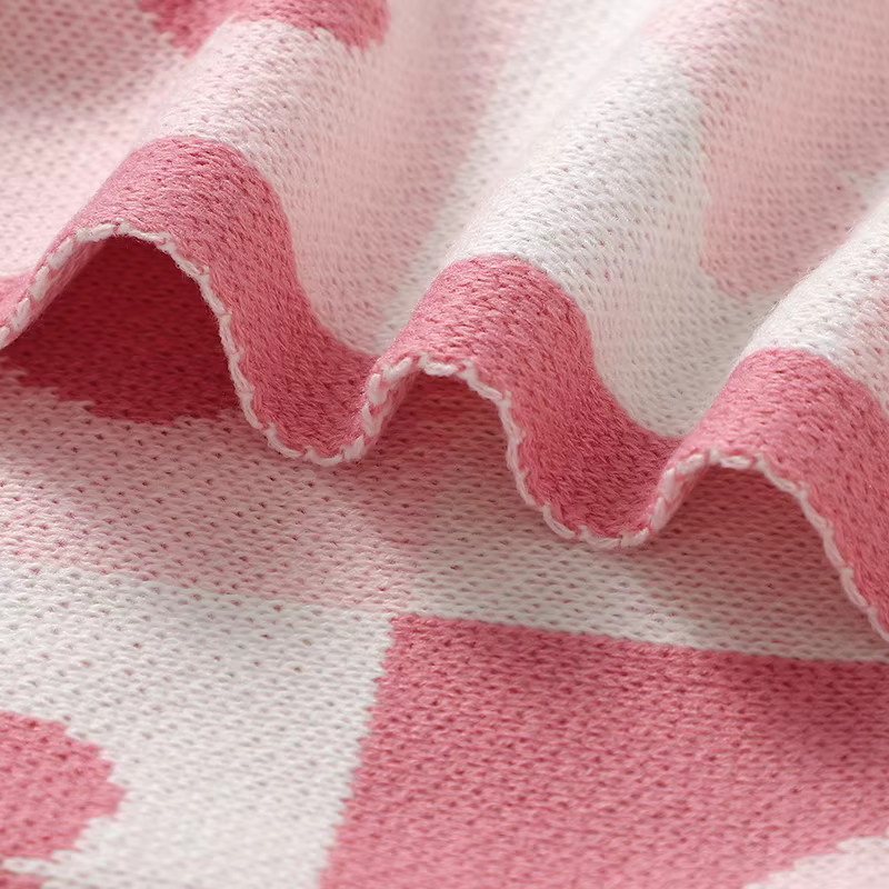 mimixiong Strickdecke für Babys und Neugeborenen in Pink, B/B/H: 90 x 70 cm - Bild 2