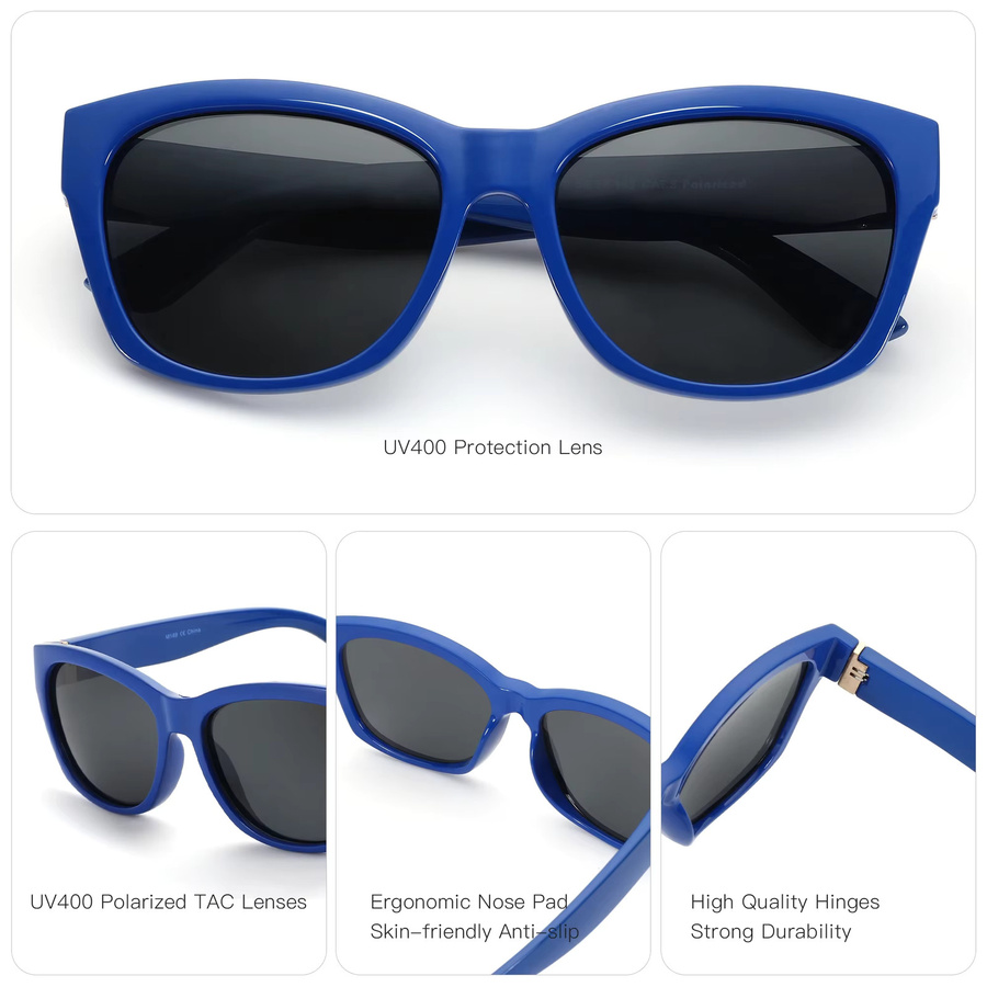 BLUEMOKY Sonnenbrille Cat Eye, Acetat, Vollrand, blau, Damen - Bild 4