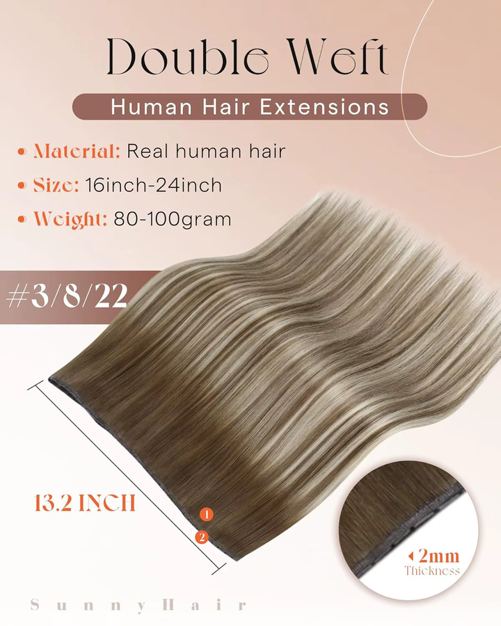 VeSunny Haarverlängerungen Balayage Genius, Echthaar, gerade, Mikroperlen - Bild 2