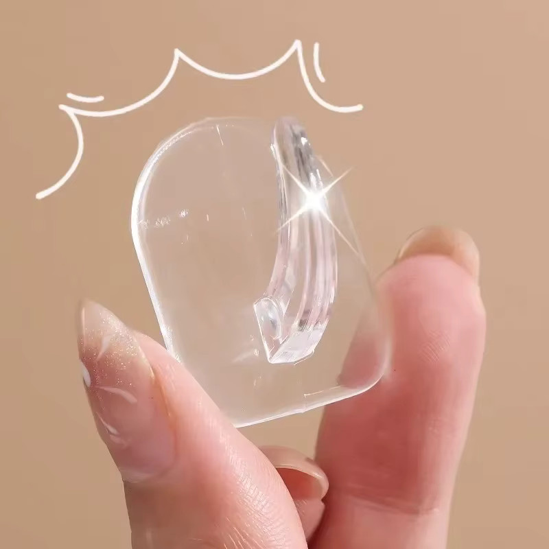 Mini transparente Klebehaken aus Kunststoff, wasserdichte Aufhänger für die Heimdekoration, Küche und Schlüsselaufbewahrung, 10 Stück - Bild 2
