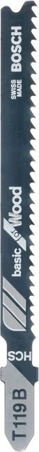 Bosch Pro T 119 B Basic Stichsägeblätter für Holz, 3 Stück, Schwarz - Bild 1