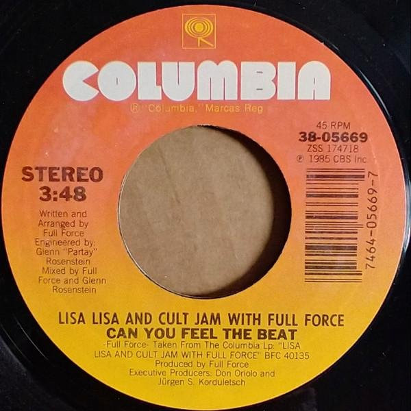 Lisa Lisa & Cult Jam, Full Force - Can You Feel The Beat, 7-Zoll Vinyl Single, Columbia 1985, Brown/Orange, Gebraucht - Bild 1