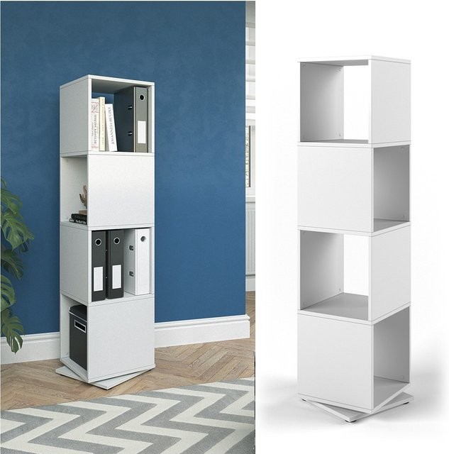 Vicco Drehregal XXL Büroregal und Ordnerregal in Weiß - Bild 1