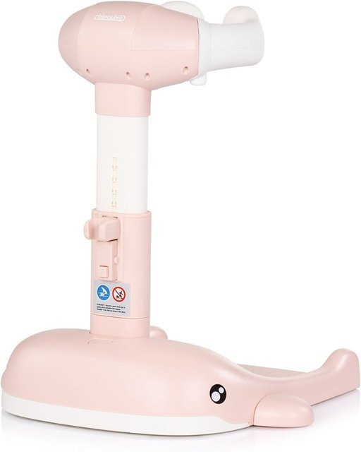 Chipolino Babybadeständer Wal Duschhilfe höhenverstellbar und faltbar in Pink mit rutschfester Oberfläche - Bild 1