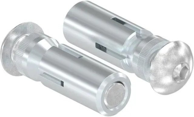 FeNau Dübelset aus Stahl mit Edelstahlschrauben M8 x 40 mm, galvanisch verzinkt, Farbe Silber - Bild 1