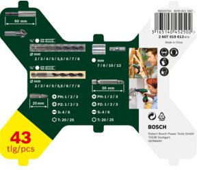 Bosch X-Line Bohrer- und Bit-Set, 43-teiliges Universal-Bohrersortiment, Grün - Bild 2