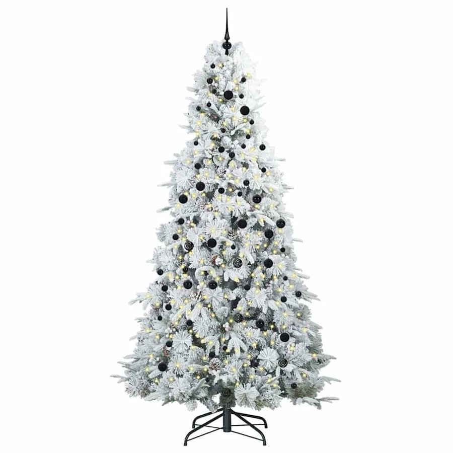 vidaXL Künstlicher Weihnachtsbaum Grün, 240 cm Höhe, Klappbares Design aus PE und PVC - Bild 1