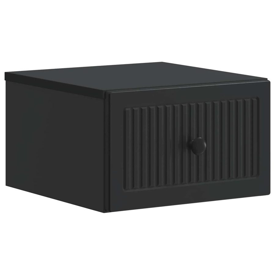 vidaXL Wandmontierter Nachttisch in Schwarz im Vintage-Design, B/T/H: 33 x 34,5 x 20 cm - Bild 2
