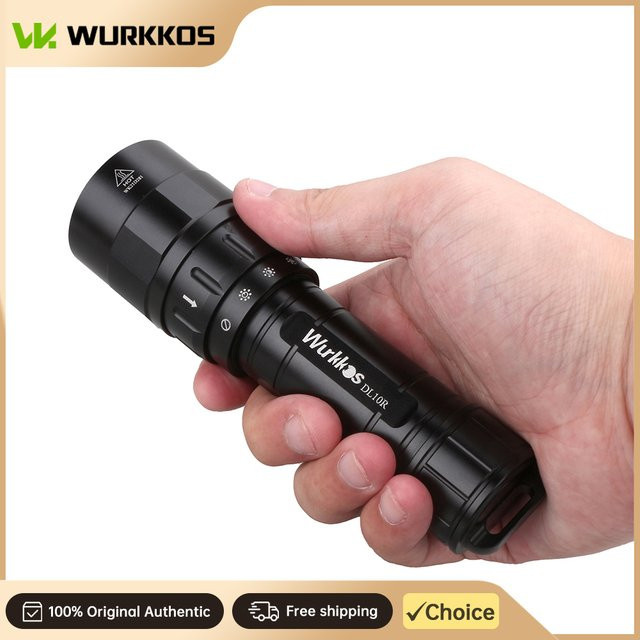 Wurkkos DL10R Tauchlampe mit 4500 Lumen, ultrahelle Taucherlampe mit magnetischem Drehschalter, wasserdicht nach IP68, Schwarz - Bild 1