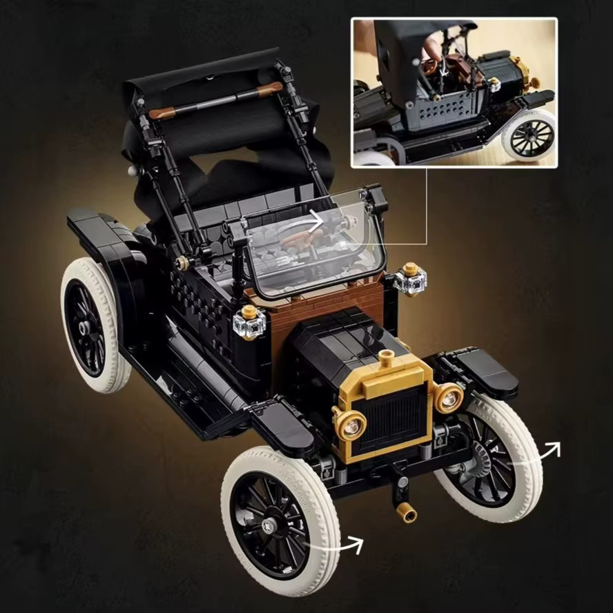 Hot Toys Ford T Modellauto, Baustein-Puzzle-Modell, 1.060 Teile - Bild 5