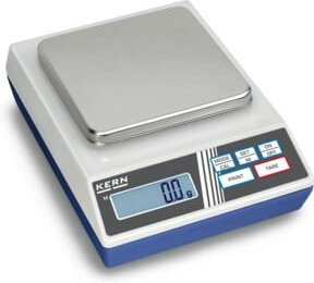 Kern Präzisionswaage 440-47N+C in Weiß mit Edelstahl-Elementen, kalibriert, Wägebereich 2000 g, Ablesbarkeit 0,1 g - Bild 1