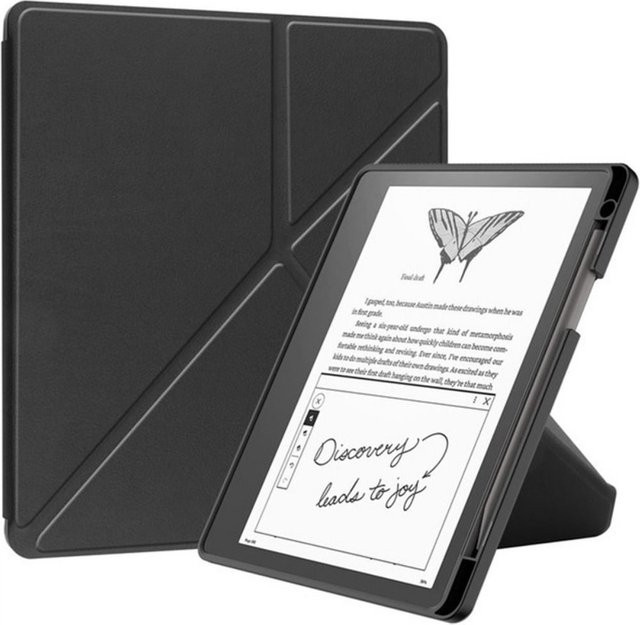Smart Case für Kindle Scribe 10,2 Zoll, magnetische stoßfeste Schutzhülle mit faltbarem Ständer, Schwarz - Bild 1