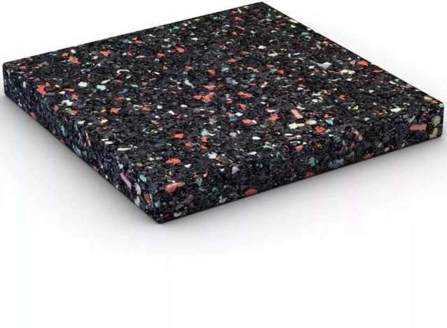 Karibu Unterlegpads aus Gummi für Gartenhäuser, schwarz, 72 Stück, B/T/H: 7 x 7 x 0,8 cm - Bild 1