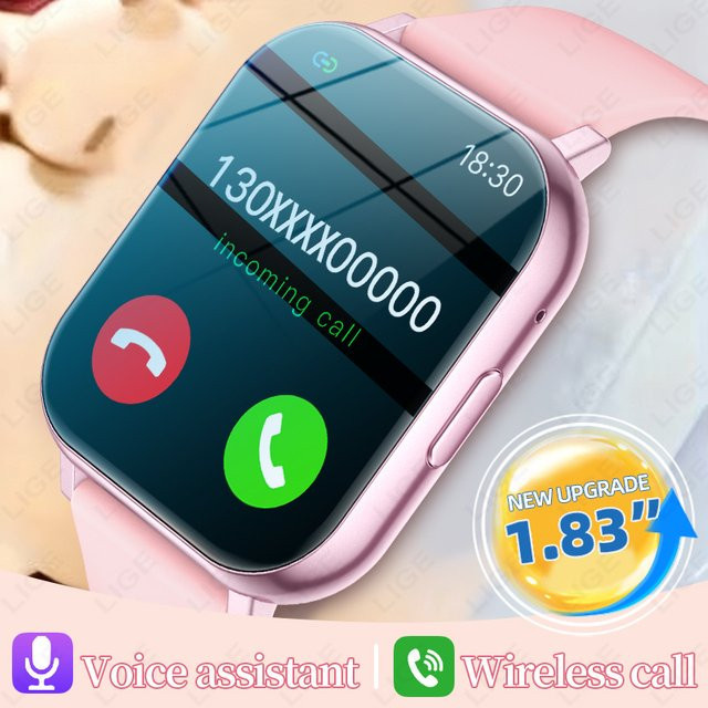 LIGE Smartwatch, Schwarz, Silikon, Unisex - Bild 1