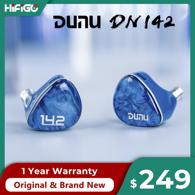 DUNU DN142 Tribrid In-Ear-Kopfhörer in Blau mit 1DD + 4BA + 2 Planar-Treiber und austauschbarem Q-Lock Mini-Steckerkabel (3,5 mm und 4,4 mm) - Bild 1