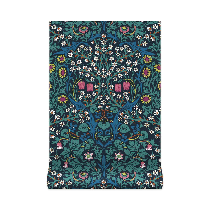 House of Hackney Tapete Blackthorn Mural in Emerald Green und Schwarz mit floralem Art-Nouveau-Design, Breite: 540 cm, Höhe: 300 cm - Bild 3