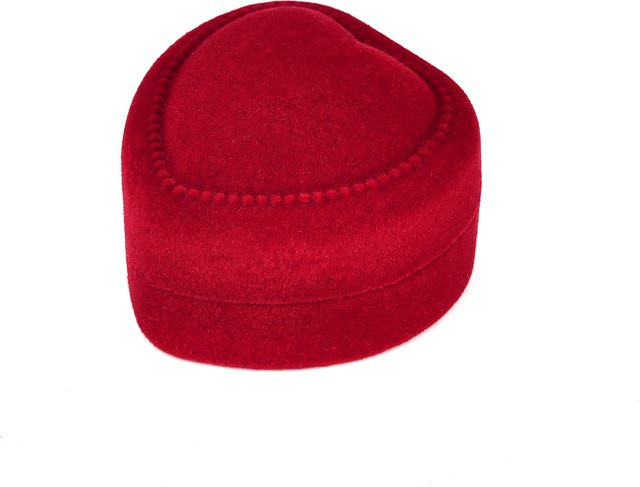 Schmuckbox Herzförmig, Rot, Samt, Unisex - Bild 1