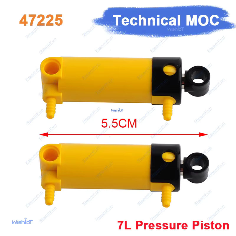 wishiot Technische Teile Pneumatik-Sets mit Pneumatikpumpe Klein (6L) V2 Bausteine mit verstärktem Zylinder - Bild 2