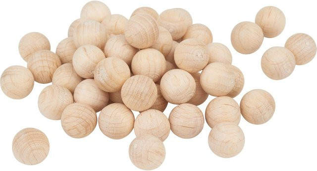 VBS Holzkugeln aus Buchenholz ohne Bohrung, Farbe: Natur/Beige, Durchmesser: 10 mm, 50 Stück - Bild 1