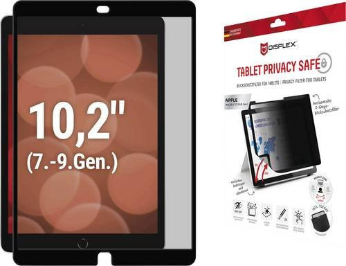 DISPLEX Displayschutzglas mit Blickschutz für Apple iPad 10,2 Zoll in Schwarz - Bild 1