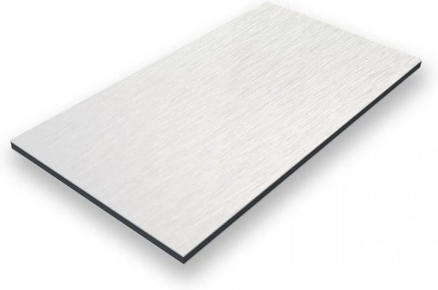 Aluverbund24 Aluminiumverbundplatte Silber-Gebürstet, B/T/H: 150 x 75 x 0,3 cm - Bild 1