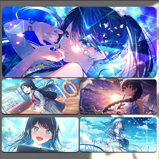 Moetch Anime Mousepad H-hoshino I-ichika XXL Rutschfest für Büro und E-Sport, Mehrfarbig - Bild 1