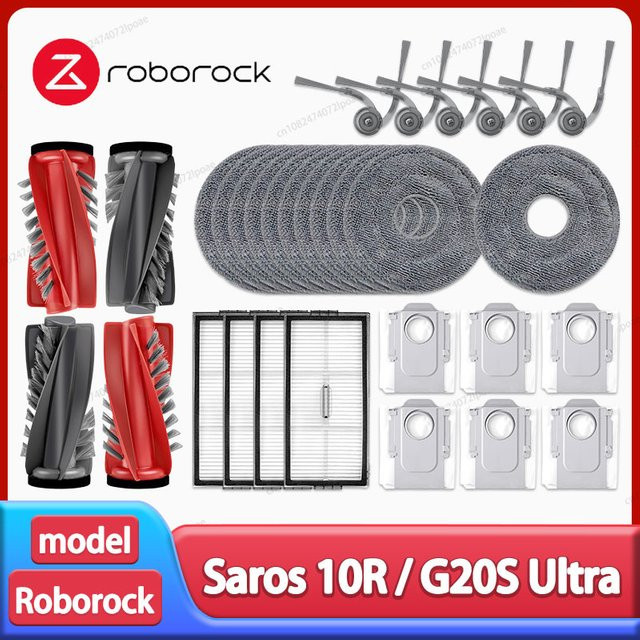Roborock Saros 10R G20S Ultra Zubehör Set mit Hauptbürste, Mopptüchern, HEPA-Filter und Staubbeuteln in Multicolour - Bild 1
