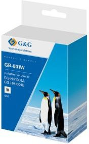 G&G Tintenpatrone GB-001W für Beschriftungsgerät MP001, 42 ml wasserfeste Tinte, Weiß - Bild 1